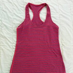 Lululemon Striped Pink and Navy Cool Racerback